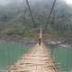 This typical bamboo bridge connects remote villages over rivers in Arunachal Pradesh.